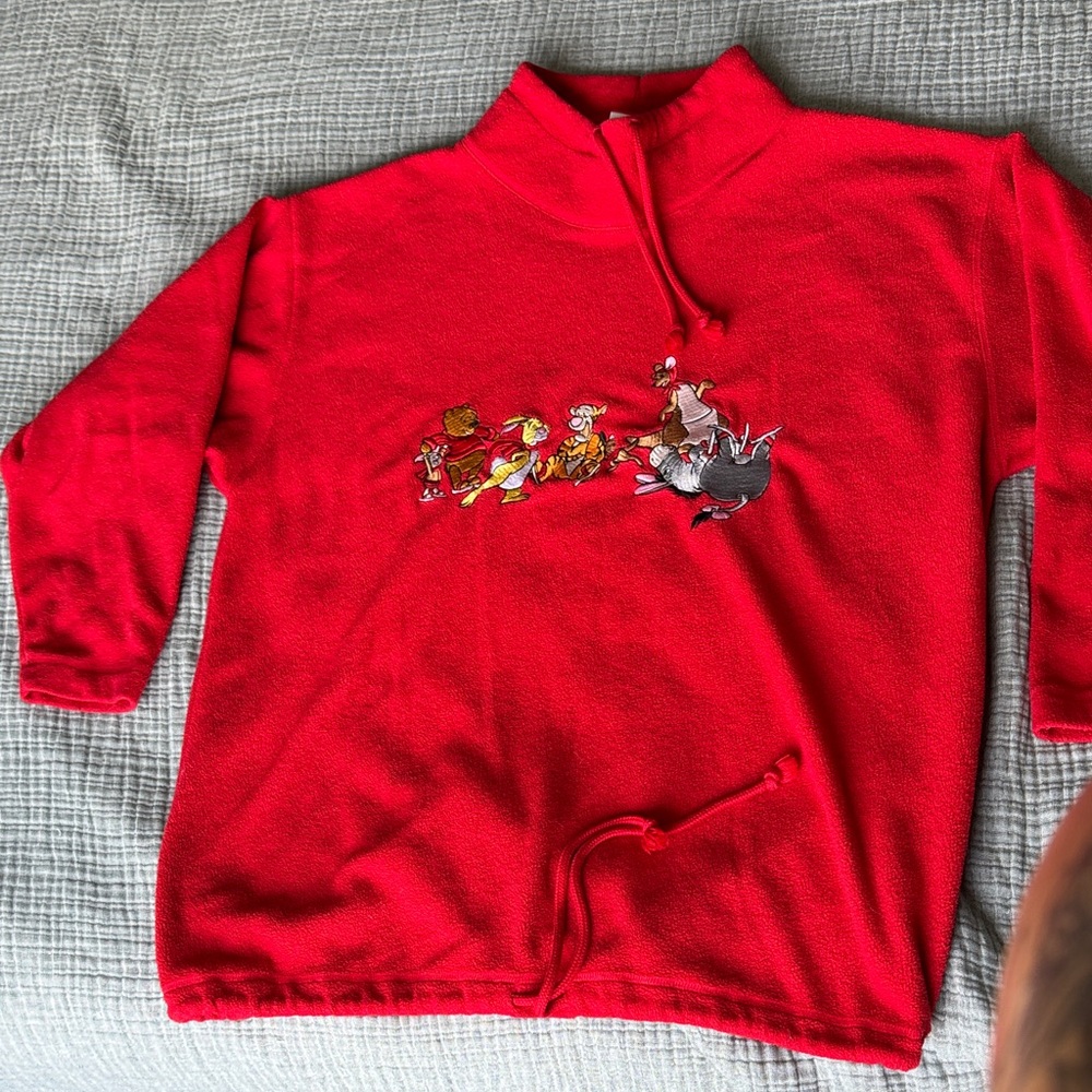 Red Women's Sweater with Embroidered Design